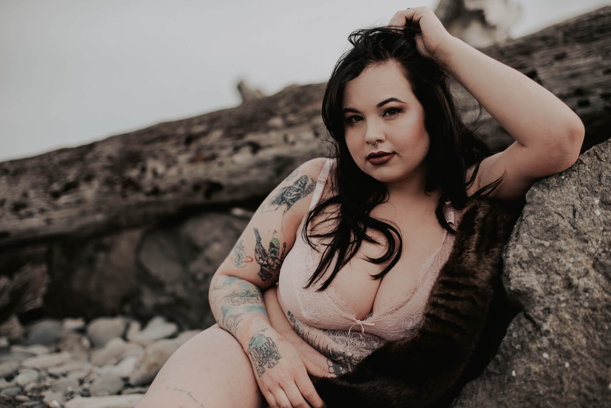 pink lingerie set port angeles boudoir 