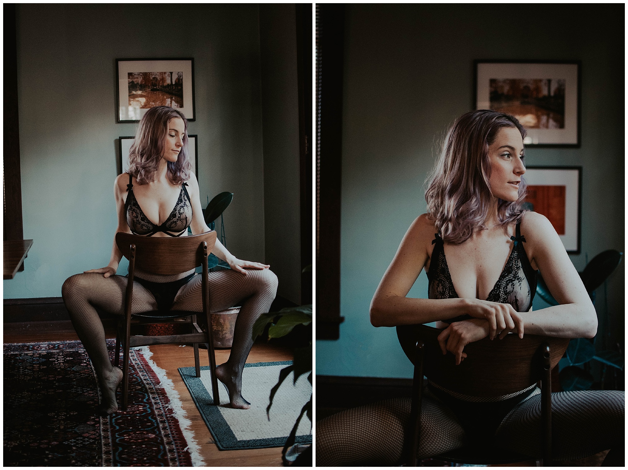 boudoir, boudoir-photographer, boudoir-photography, boudoir-photos, boudoir-session, boudoir-photoshoot, home-boudoir, wallingford-seattle, outdoor-boudoir, backyard-boudoir, bedroom-boudoir, boudoir-inspiration, purple-hair, peacock-feathers, 