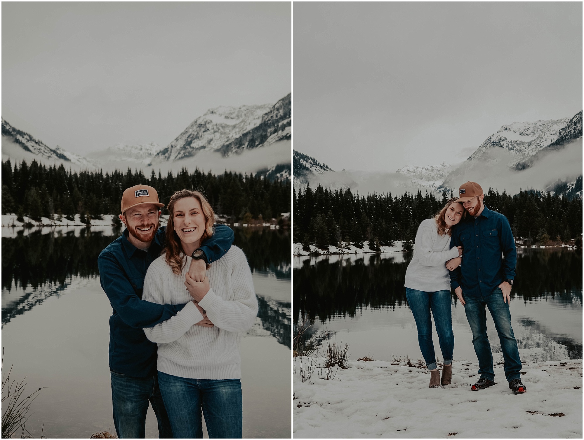 snowy, engagement, engagement-session, engagement-photos, local-photographer, engagement-photographer, washington-photographer, wedding-photographer, elopement-photographer, mountain-engagement, mountain-engagement-session, snow-engagement-photos, mountains, snow, washignton, photographer, photography, outdoor-couple, elopement-photographer, destination-photographer, lake-session, forest-photos,