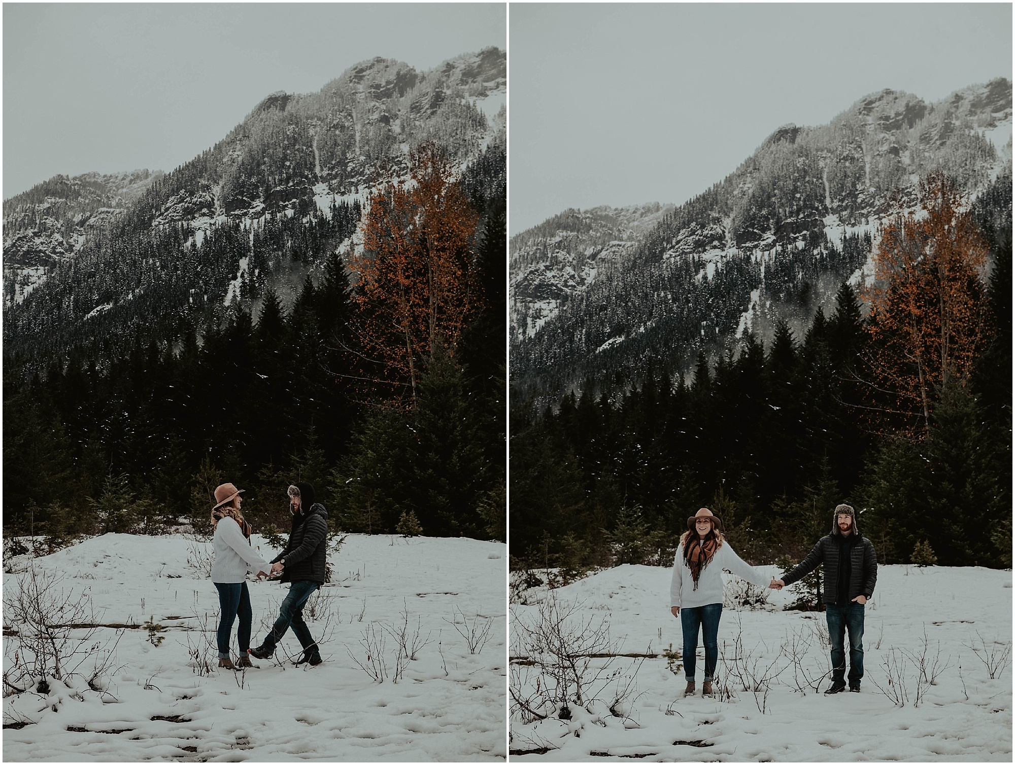 snowy, engagement, engagement-session, engagement-photos, local-photographer, engagement-photographer, washington-photographer, wedding-photographer, elopement-photographer, mountain-engagement, mountain-engagement-session, snow-engagement-photos, mountains, snow, washignton, photographer, photography, outdoor-couple, elopement-photographer, destination-photographer, lake-session, forest-photos,