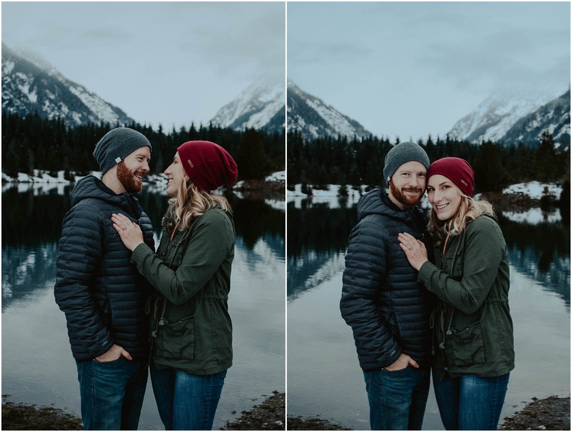 snowy, engagement, engagement-session, engagement-photos, local-photographer, engagement-photographer, washington-photographer, wedding-photographer, elopement-photographer, mountain-engagement, mountain-engagement-session, snow-engagement-photos, mountains, snow, washignton, photographer, photography, outdoor-couple, elopement-photographer, destination-photographer, lake-session, forest-photos,