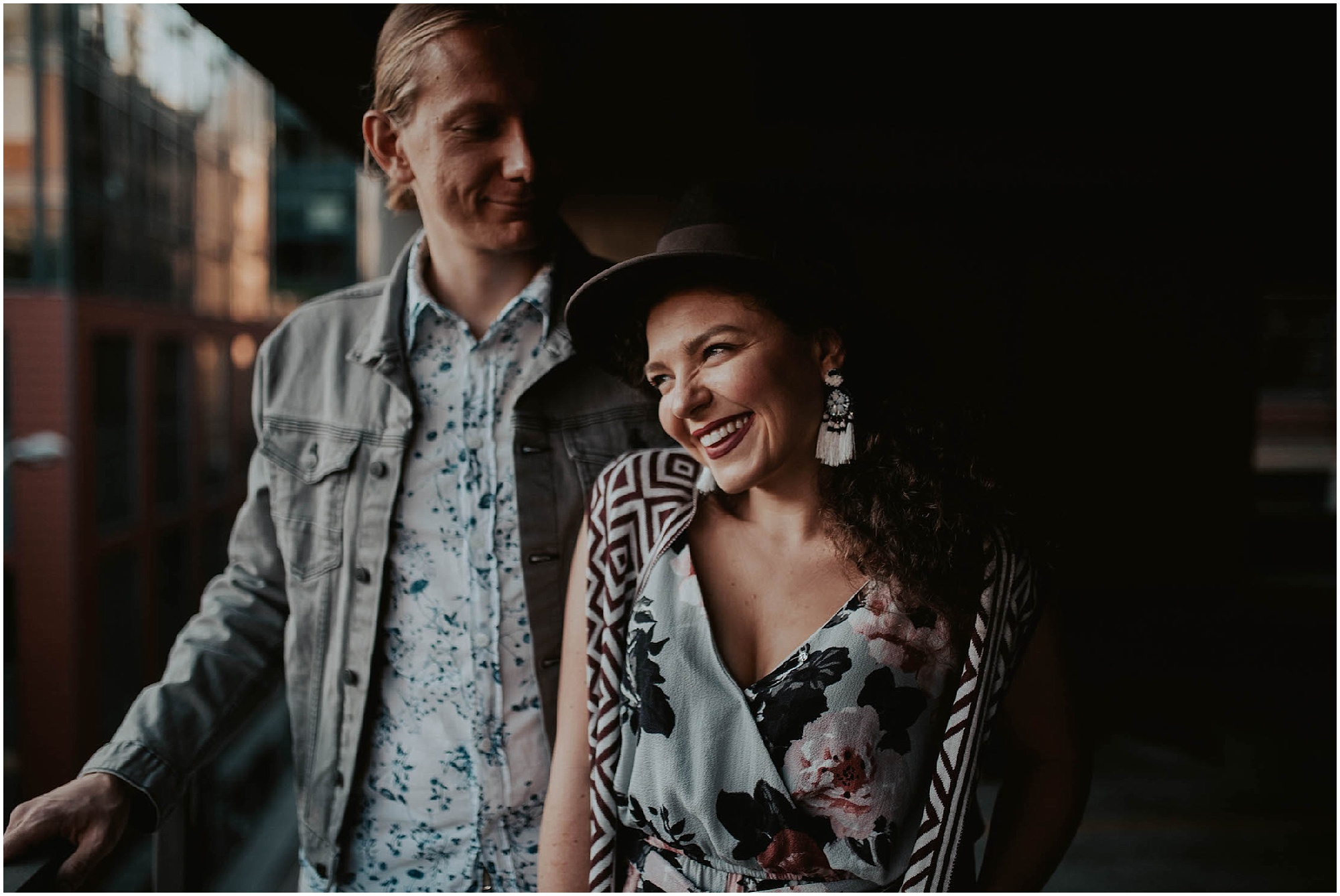 engaged, engagement-photography, engagement-photos, downtown-seattle, seattle-engagement- seattle-wedding-photographer, parking-garage, rooftop-photos, engagement-inspo, sunset-session,
