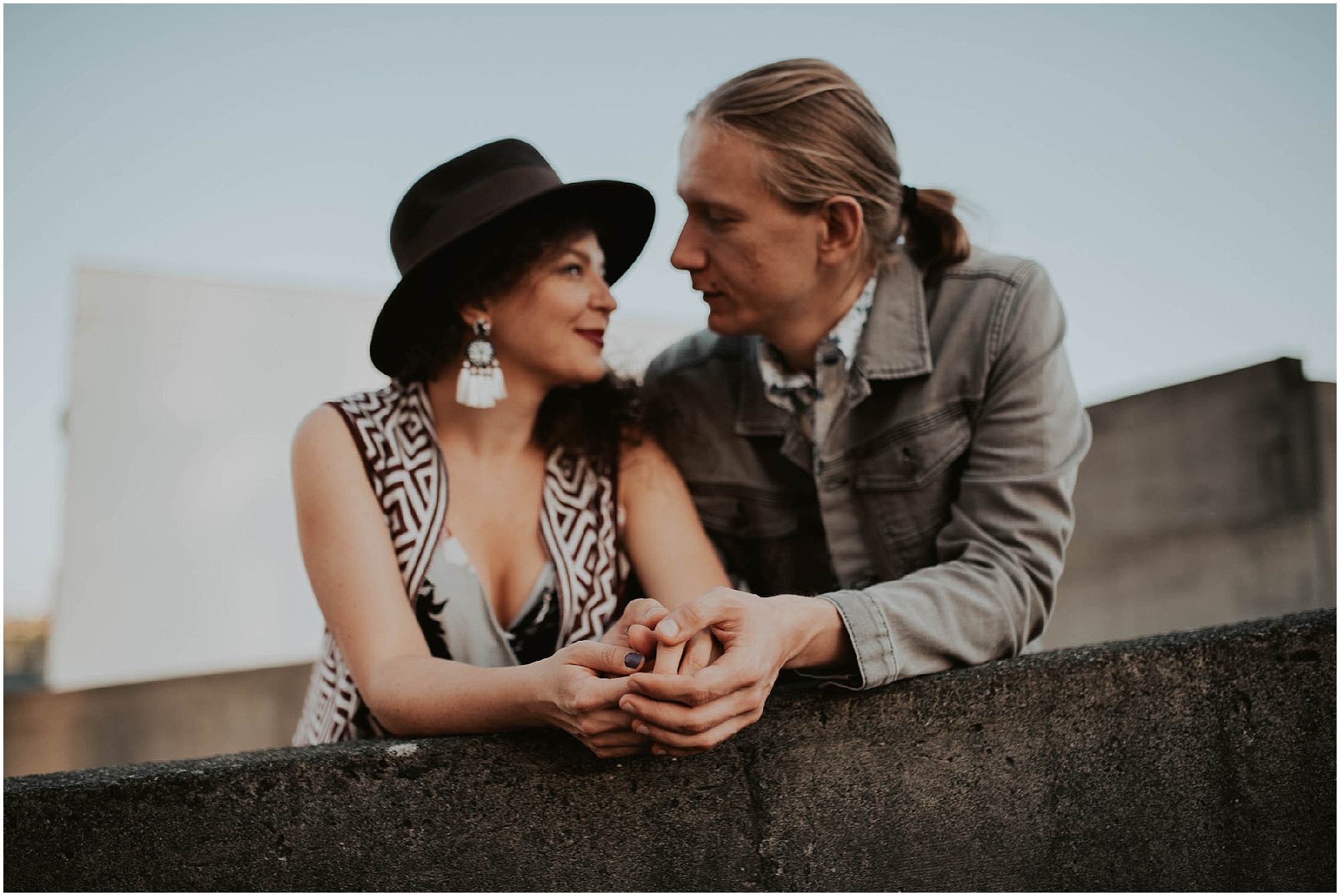 engaged, engagement-photography, engagement-photos, downtown-seattle, seattle-engagement- seattle-wedding-photographer, parking-garage, rooftop-photos, engagement-inspo, sunset-session,