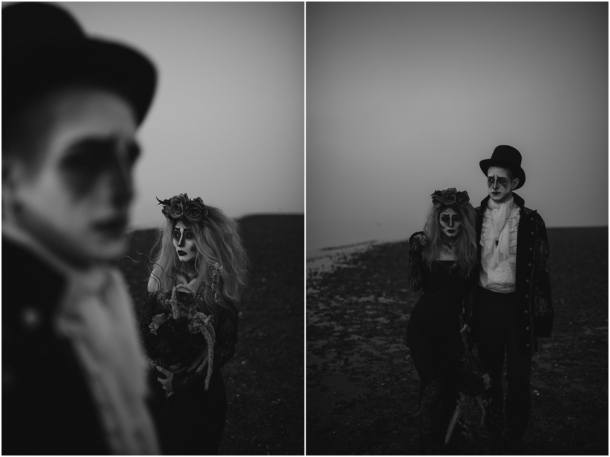 Happy-Halloween, Corpse, Corpse-Bride-Groom, Bride-and-Groom, Face-Paint, Halloween-Photos, Halloween-Lovers, Halloween-photoshoot, Styled-Shoot, Creative-Shoot, Face-Makeup, Dead-Couple, Corpse-Bride, Corpse-Couple, Seattle-Photographer, 