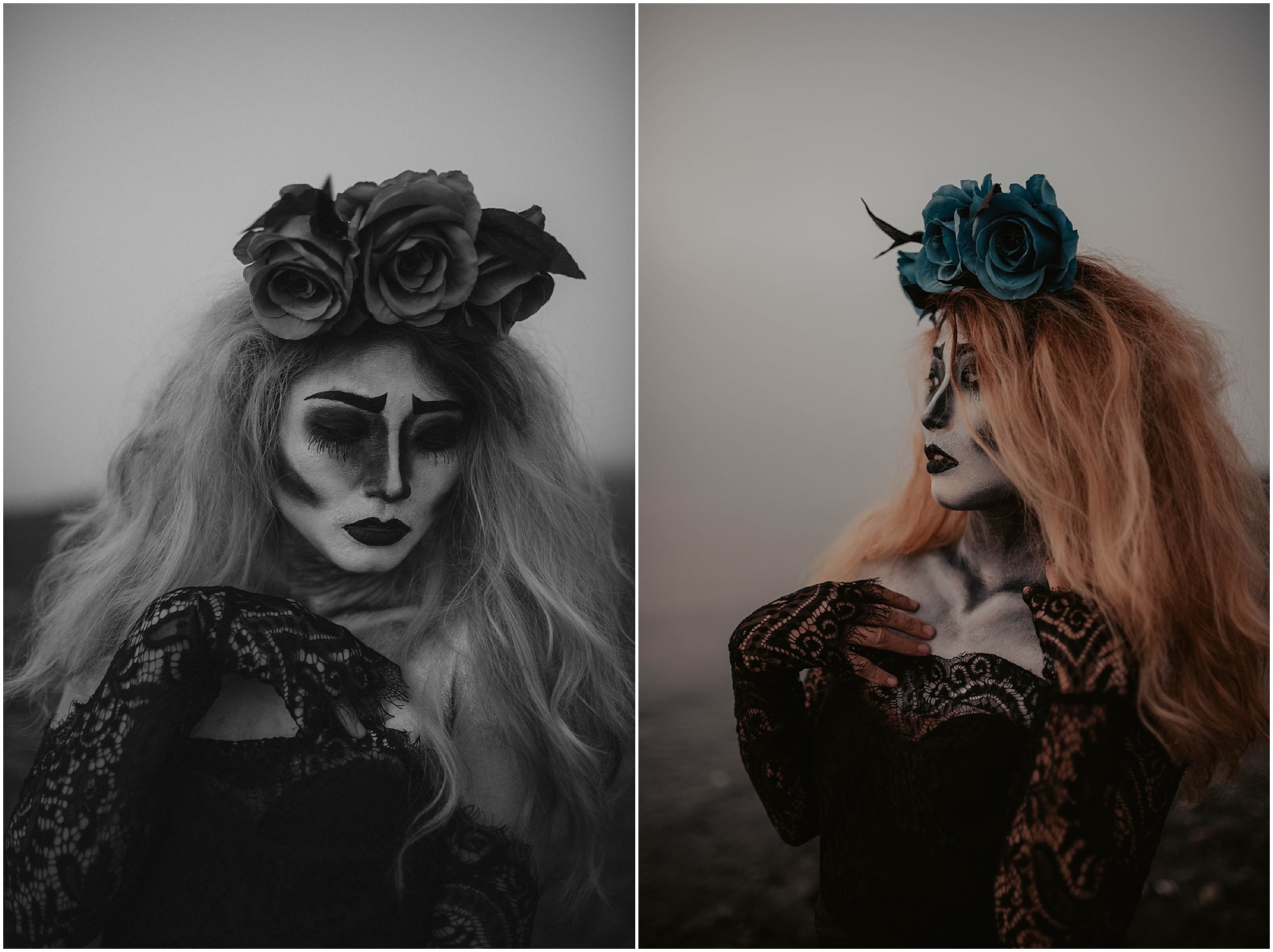 Happy-Halloween, Corpse, Corpse-Bride-Groom, Bride-and-Groom, Face-Paint, Halloween-Photos, Halloween-Lovers, Halloween-photoshoot, Styled-Shoot, Creative-Shoot, Face-Makeup, Dead-Couple, Corpse-Bride, Corpse-Couple, Seattle-Photographer, 
