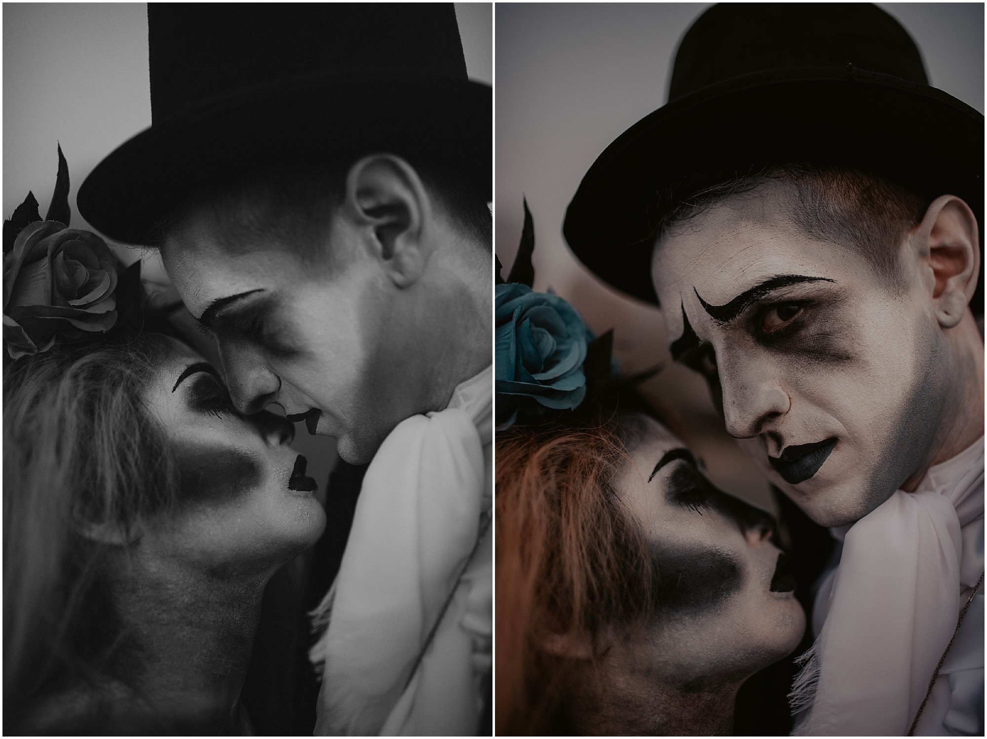 Happy-Halloween, Corpse, Corpse-Bride-Groom, Bride-and-Groom, Face-Paint, Halloween-Photos, Halloween-Lovers, Halloween-photoshoot, Styled-Shoot, Creative-Shoot, Face-Makeup, Dead-Couple, Corpse-Bride, Corpse-Couple, Seattle-Photographer, 