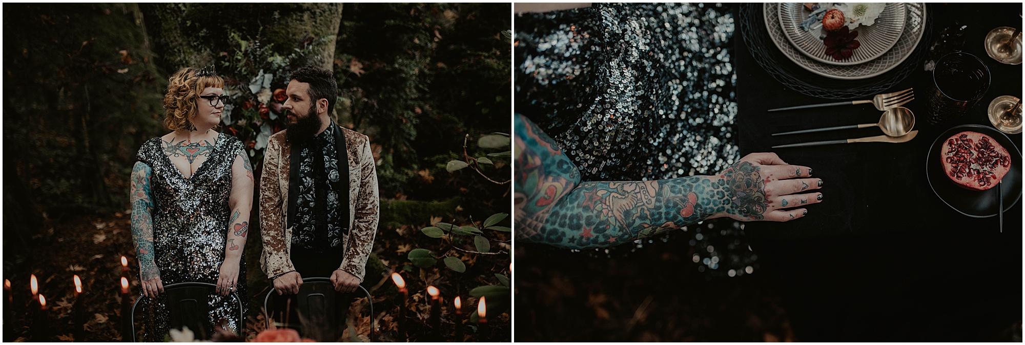 Styled-shoot, Styled-wedding, Point-Defiance-Park, Engaged, Engagement-photos, Styled-Engagement-Session, Engagement-Photographer, Seattle-Wedding-Photographer, Smoke-bomb-photos, Seattle-Intimate-Wedding, Seattle-Wedding, smoke-bomb, Wedding-Photos, Seattle-Wedding-Photos, Rock-and-stone-weddings, outdoor-seattle-Wedding, Forest-Wedding, Tatted-Couple, Sequin-Dress,