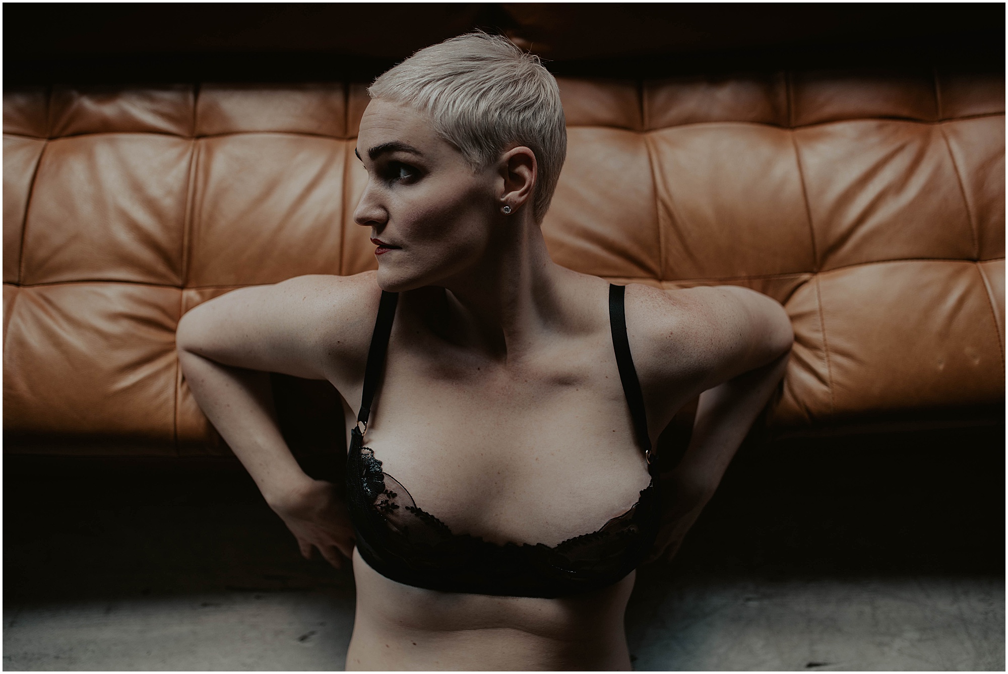pixie cut woman