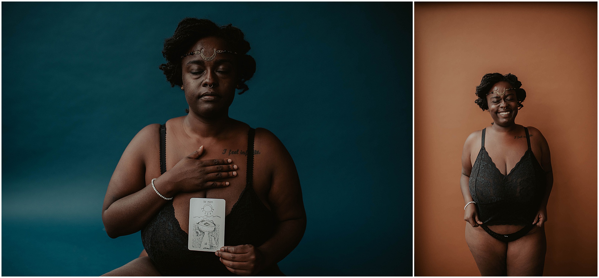 Sun-Godess, Moon-Goddess, Tarot-Boudoir, seattle, seattle-boudoir, seattle-boudoir-photographer, boudoir-photos, Boobs-boudoir, boudoir-photography, boudoir-inspiration, female-empowerment, body-positive-project, impossible-boudoir-project, Empowered, boudoir-project, body-love-boudoir, Tattoos, African-Queen,