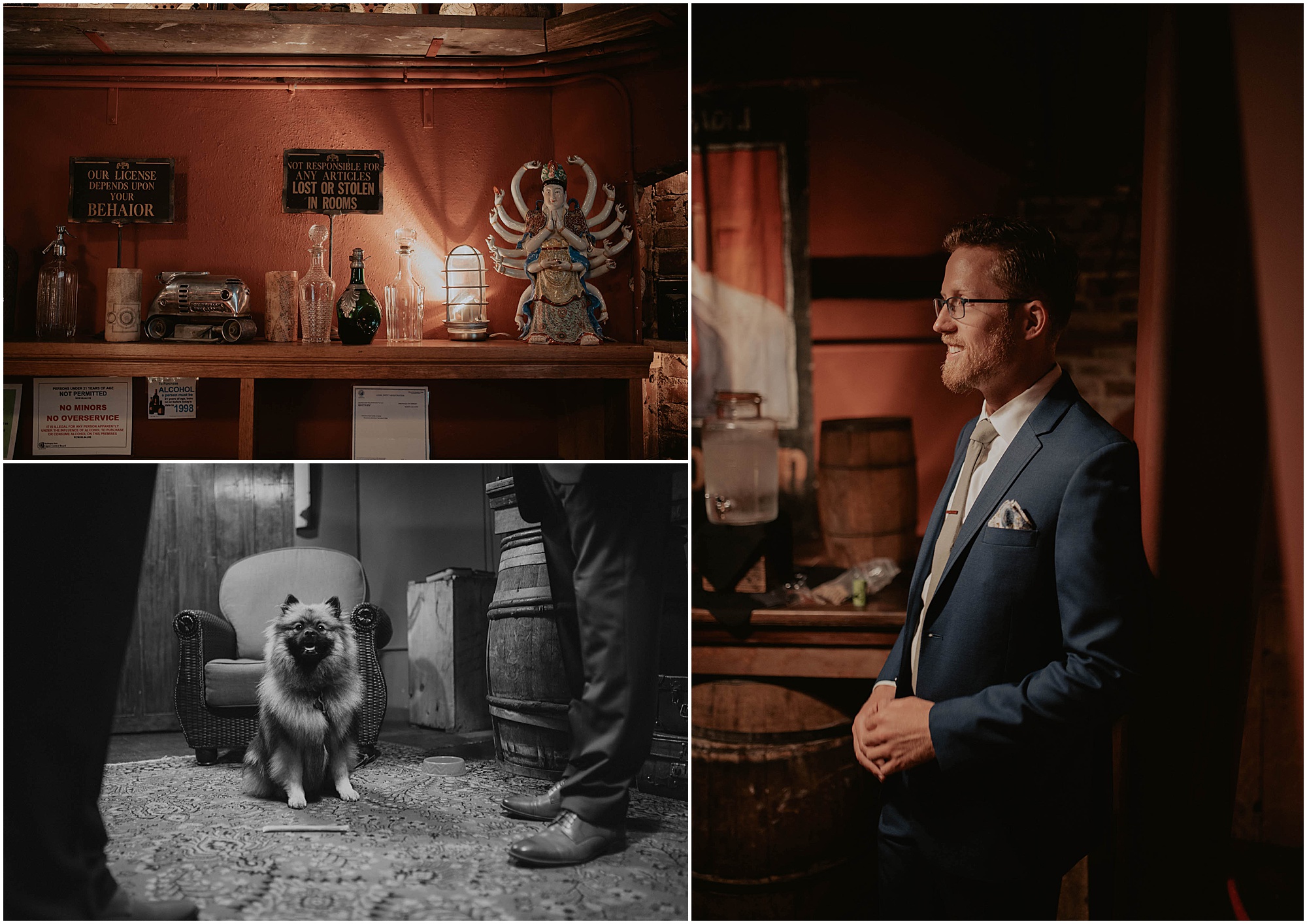 grooms getting ready room at Georgetown Ballrooon