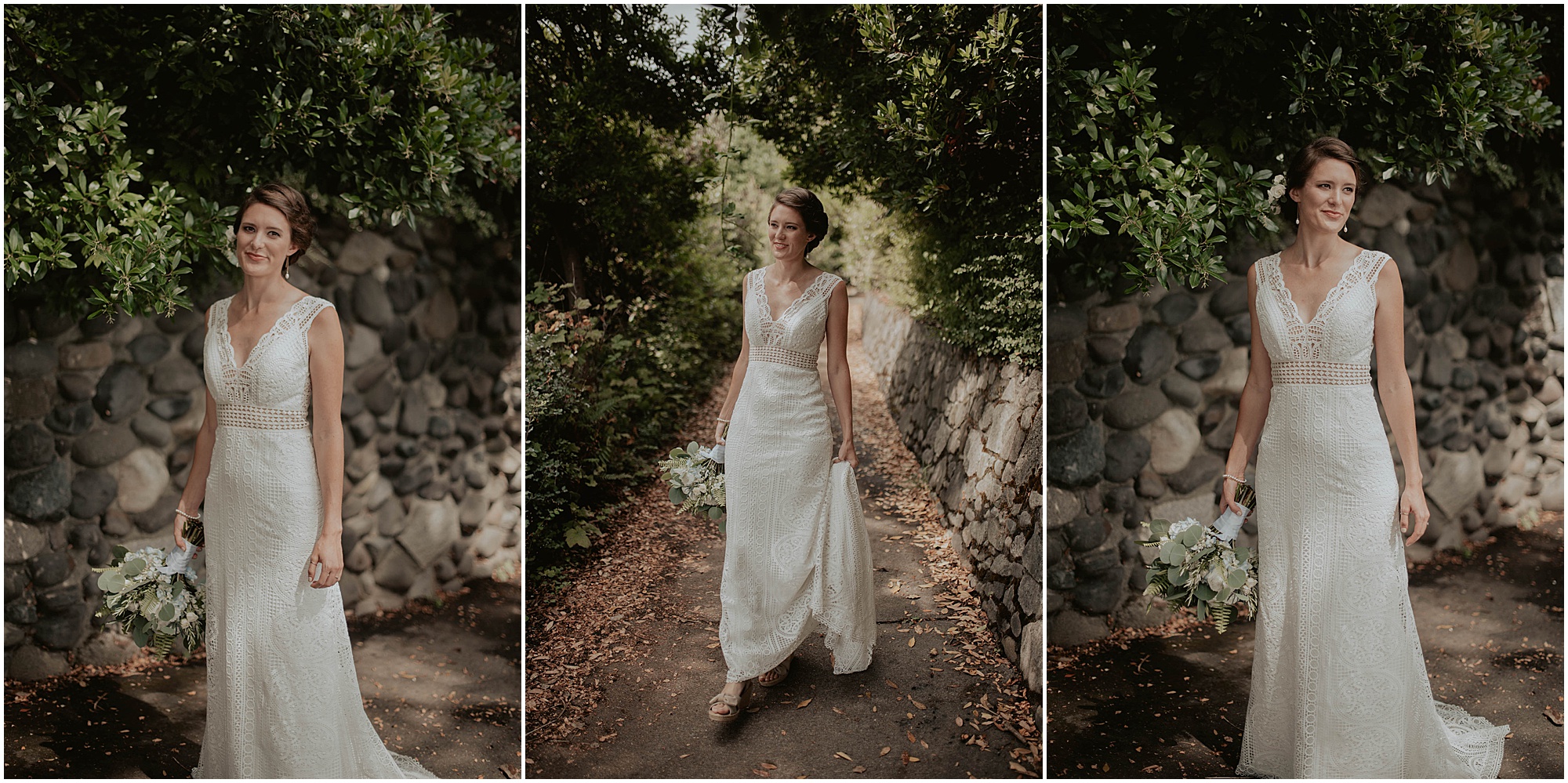 bride at Lincoln Park in west Seattle