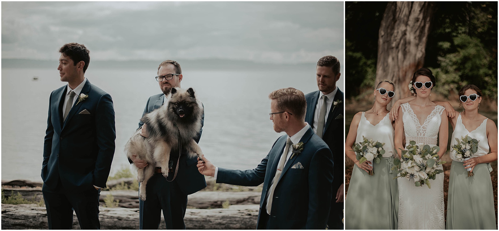 bridesmaids in sunglasses