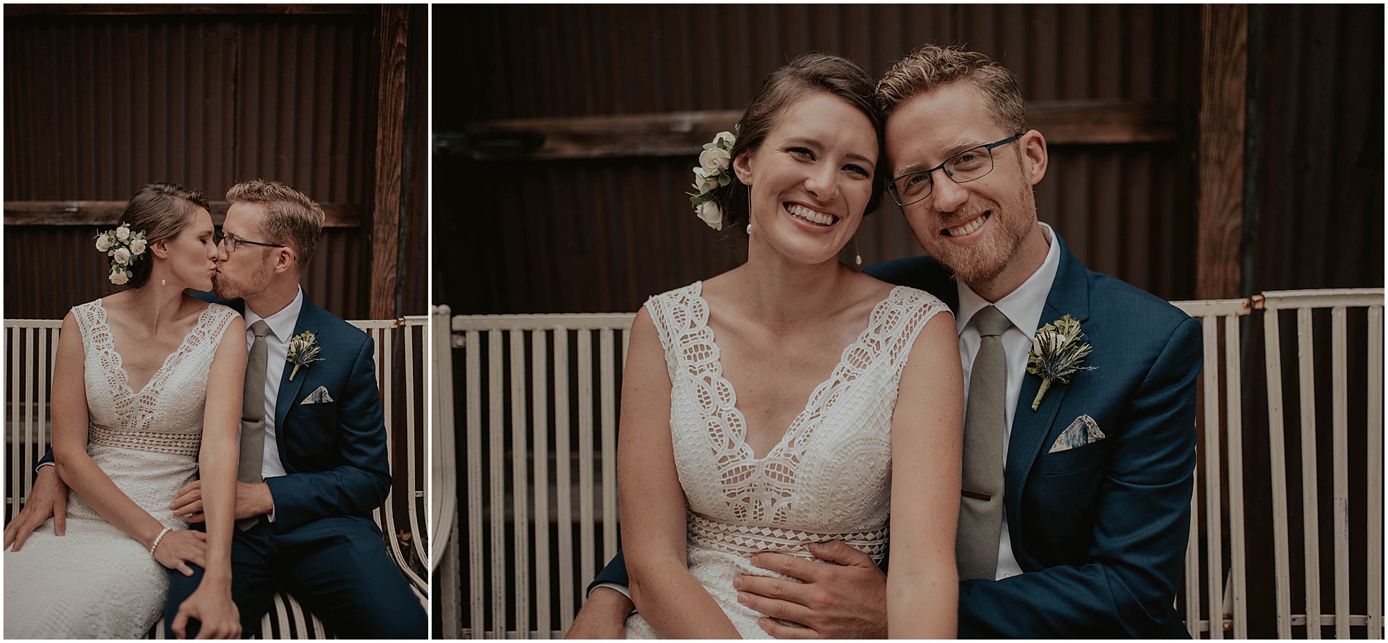 Georgetown Ballroom Wedding, Alicia and Andrew In Love by Kendra K Photo kendrakphoto.com bride and groom sitting on bench