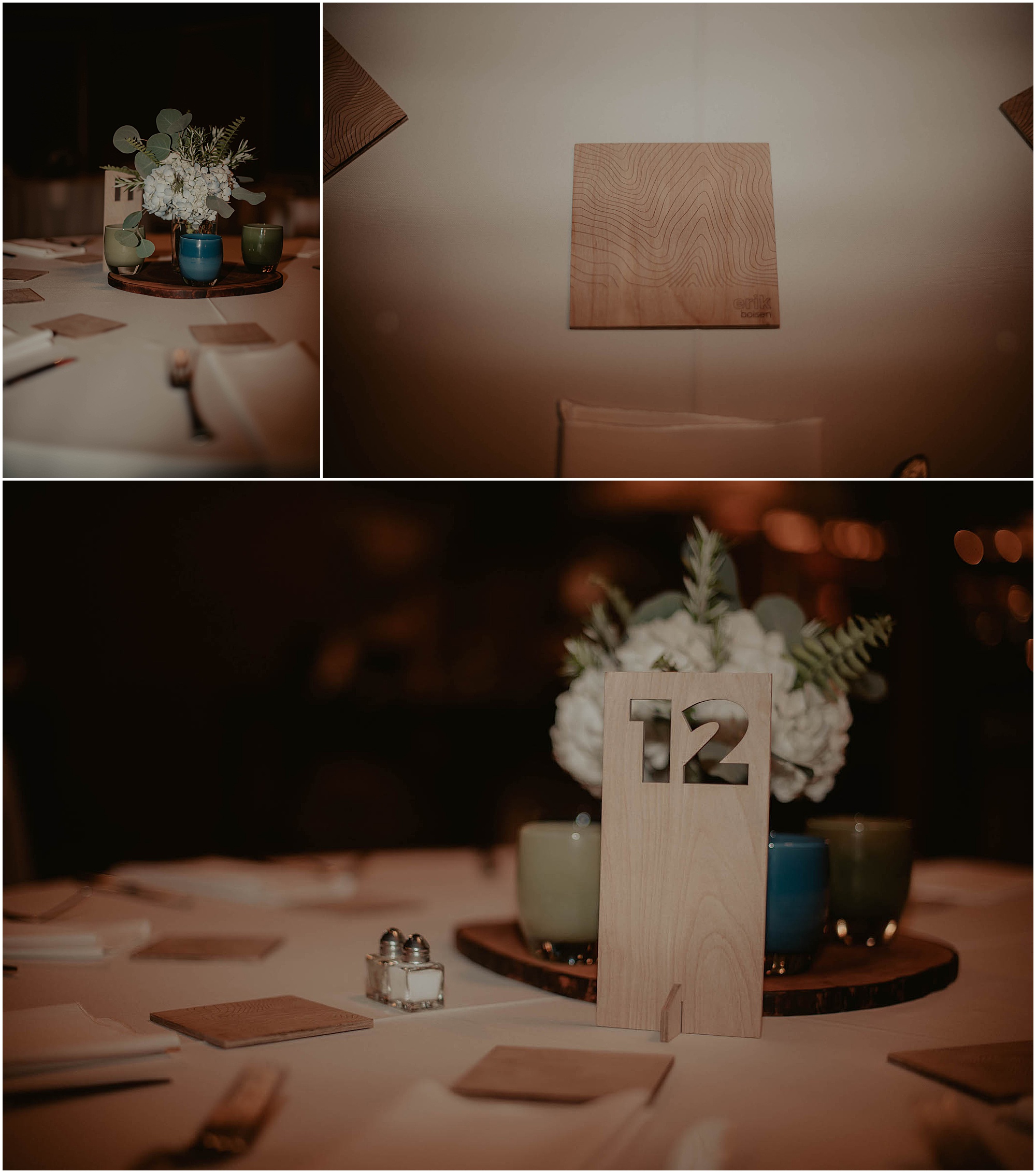 wedding gift coasters, wood grain coasters