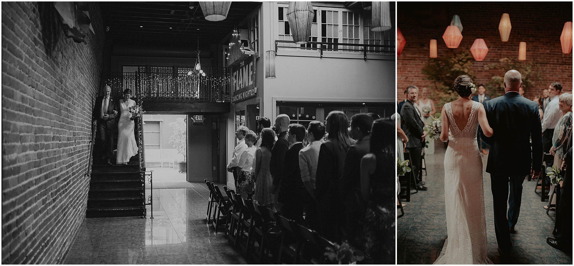 bride walking down isle