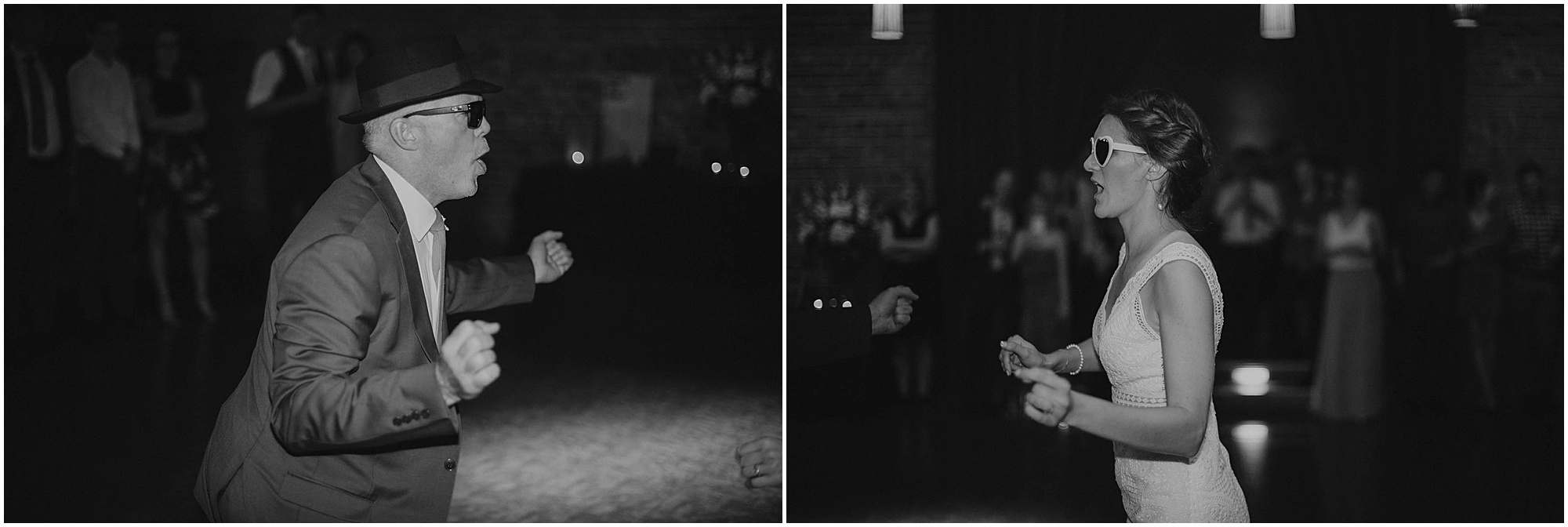 bride and father dancing on wedding day