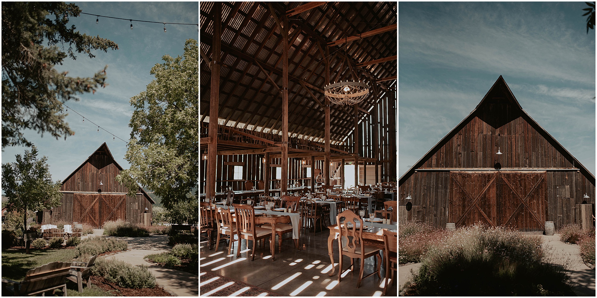 tin roof barn wedding venue, inside barn on wedding day,