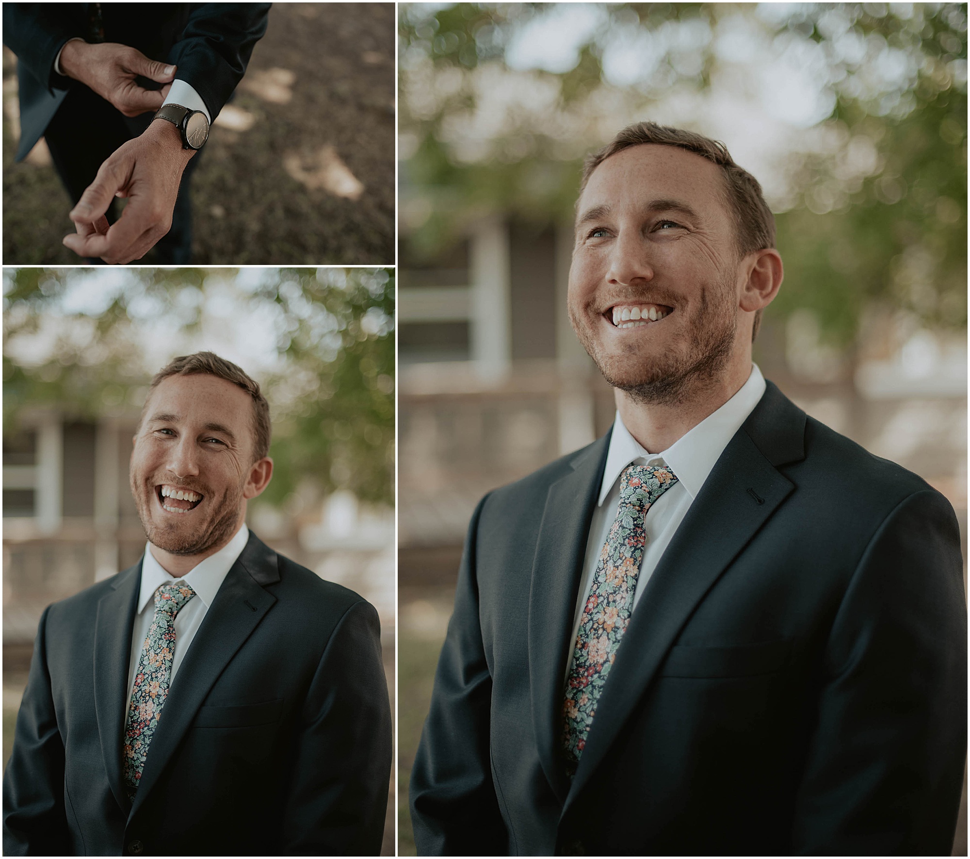 smiling groom on wedding day,
