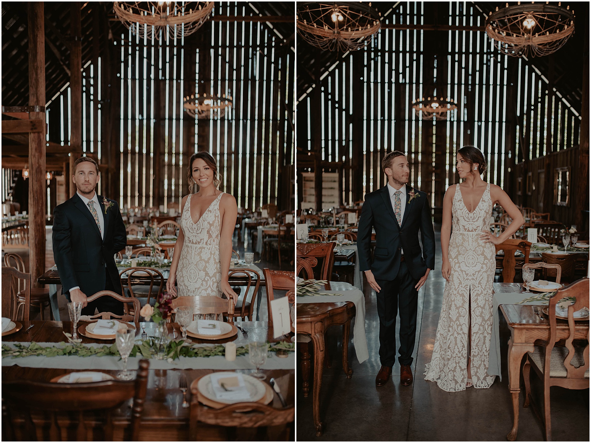 bride and groom at tin roof barn wedding venue, wedding day barn