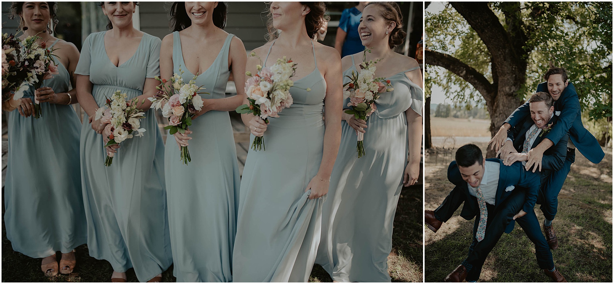 blue bridesmaids dresses, tin roof barn wedding venue, 