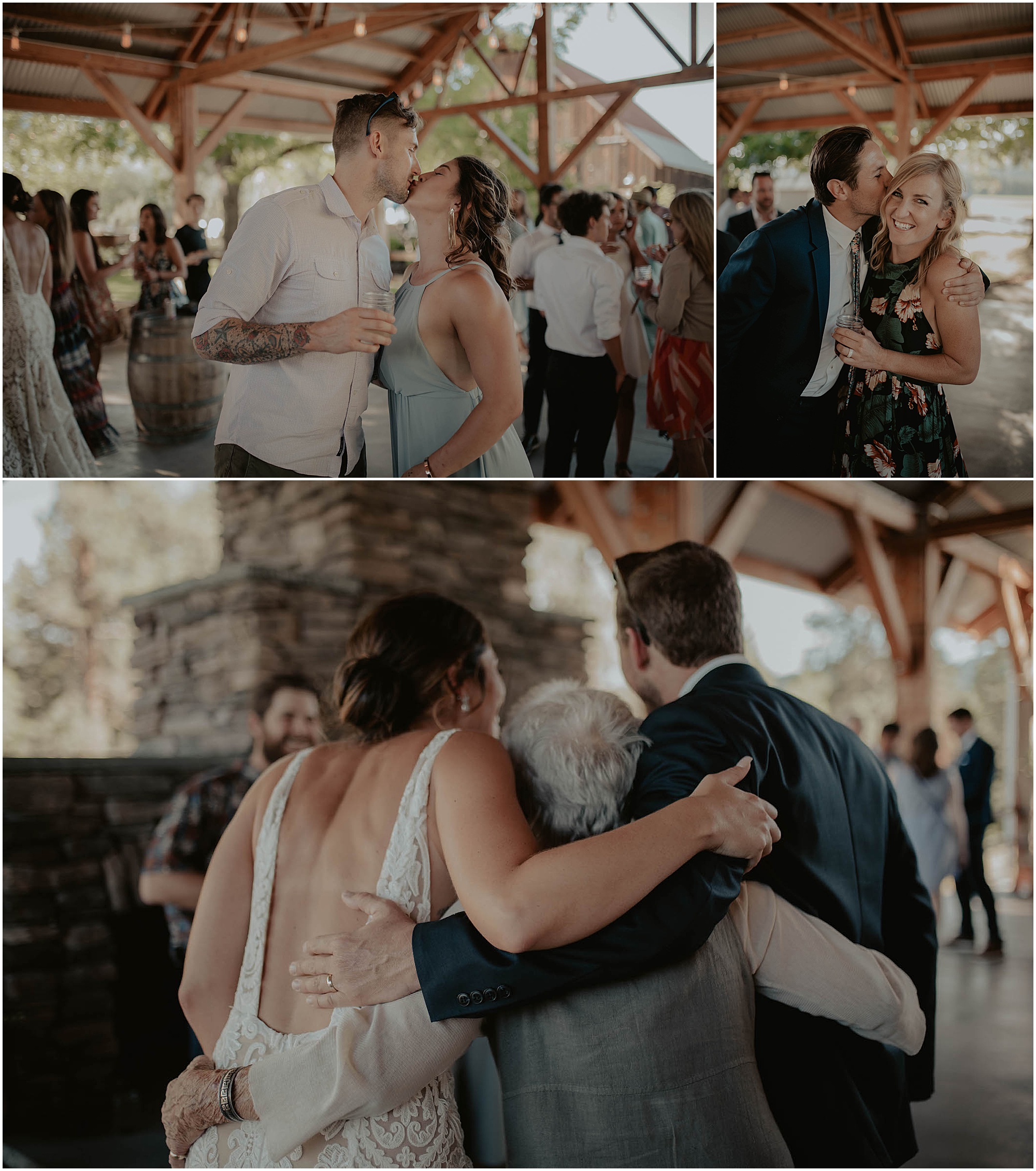 cocktail hour candid moments, tin roof barn,