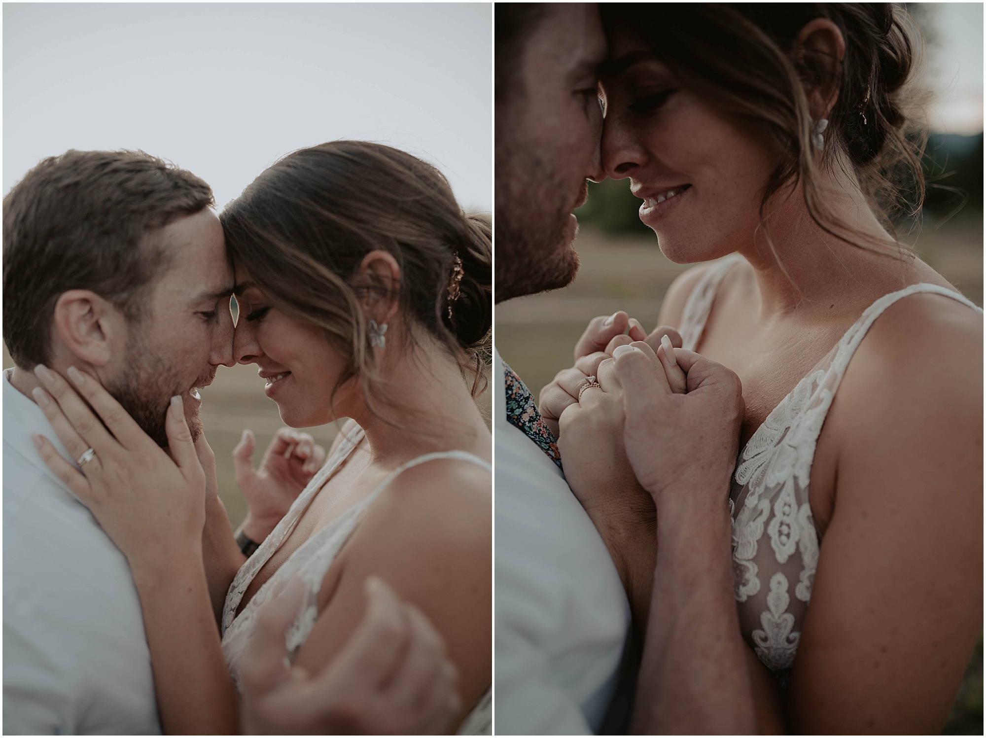 bride and groom together, tin roof barn wedding,