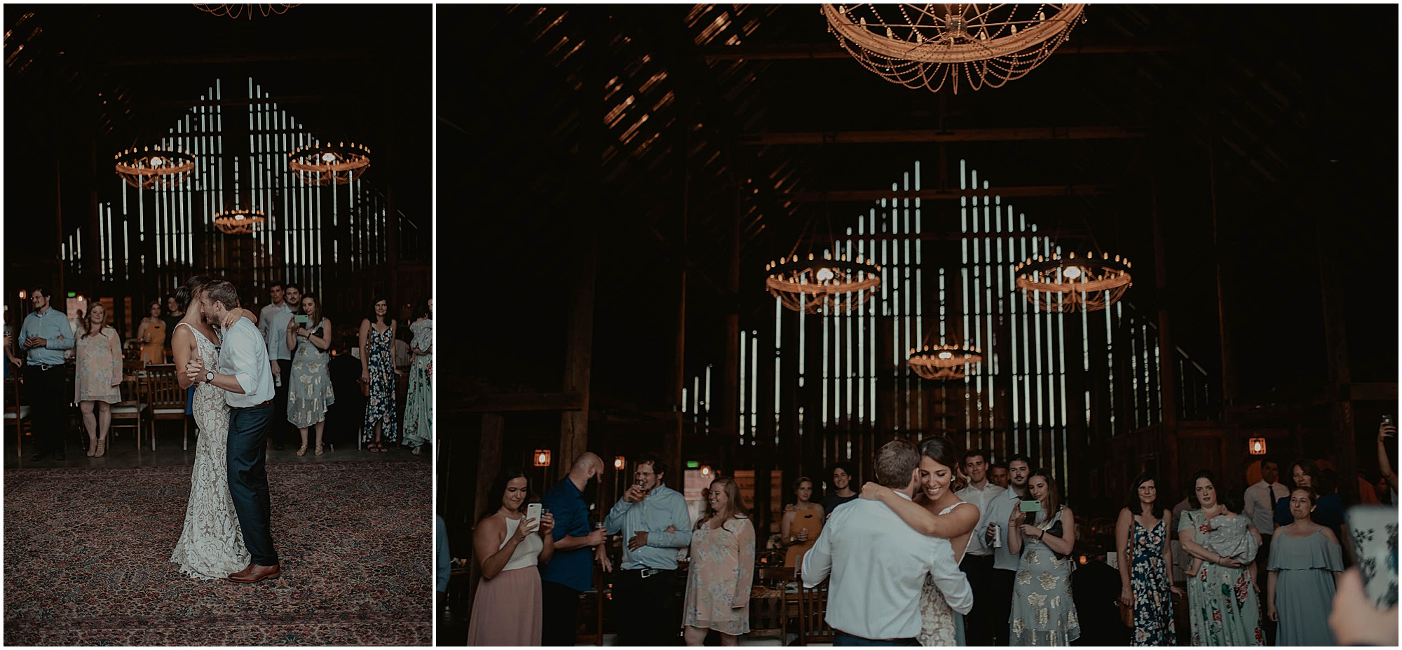 tin roof barn wedding venue, first dance on wedding day,