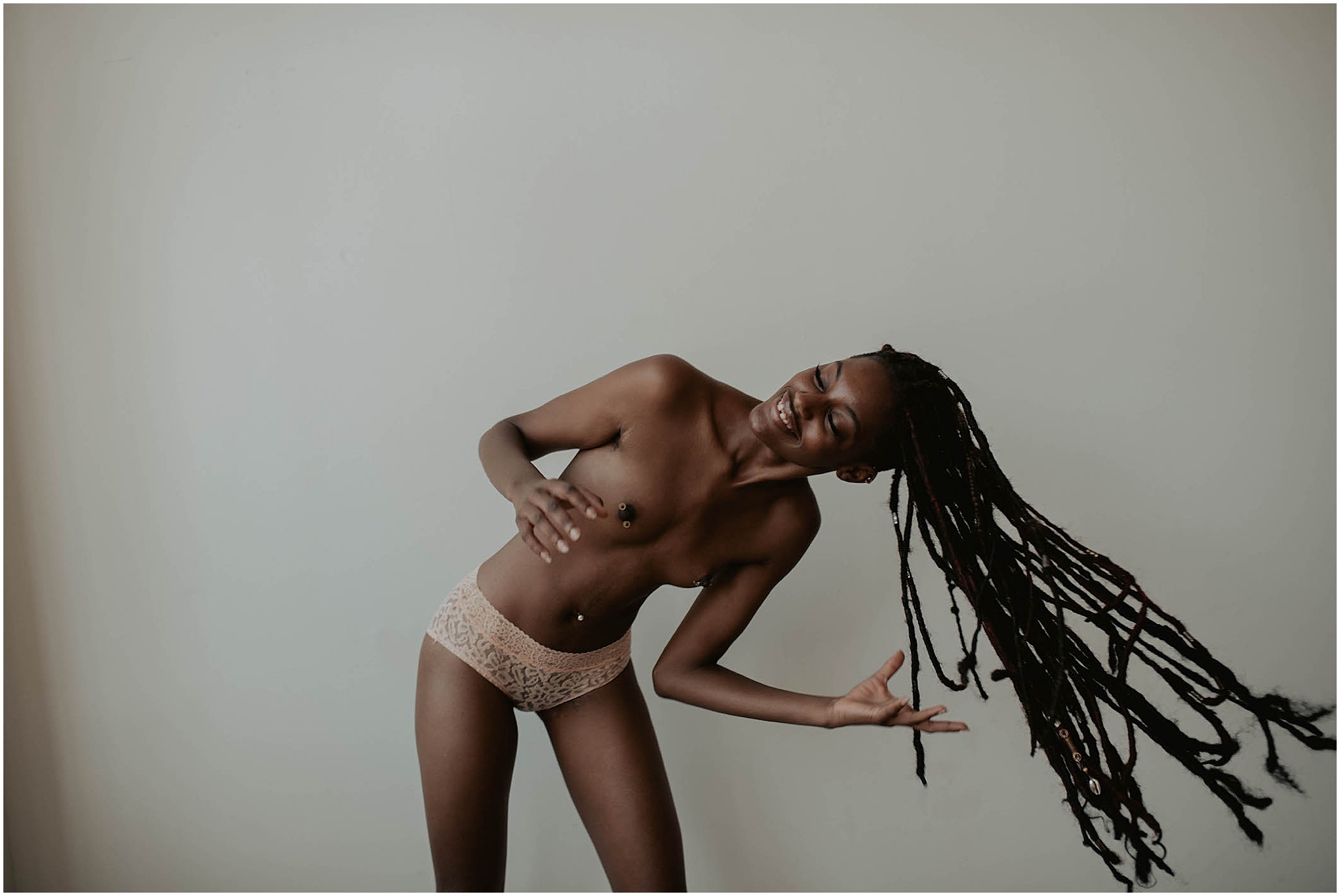 dreads flowing in the air