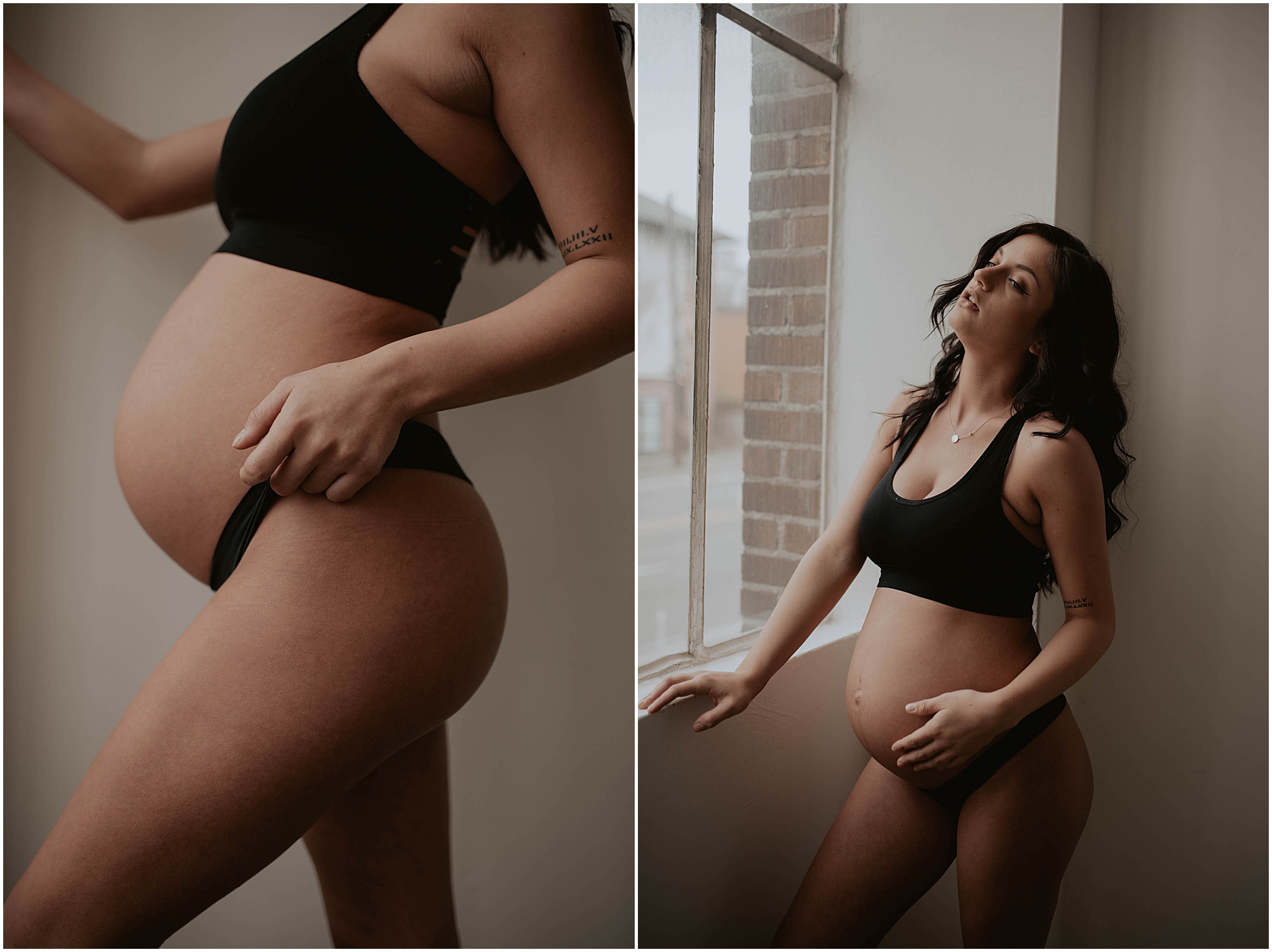 black simple underwear set