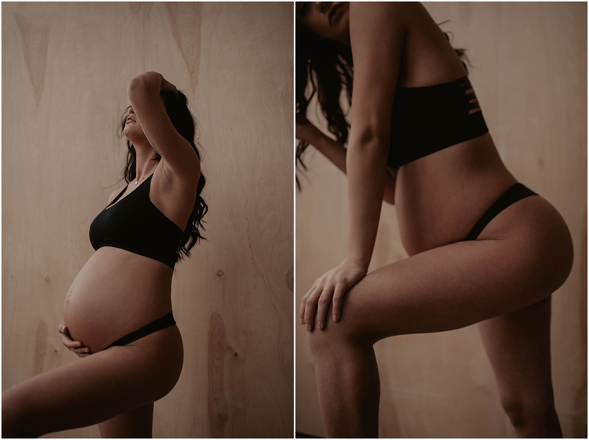 maternity boudoir with model