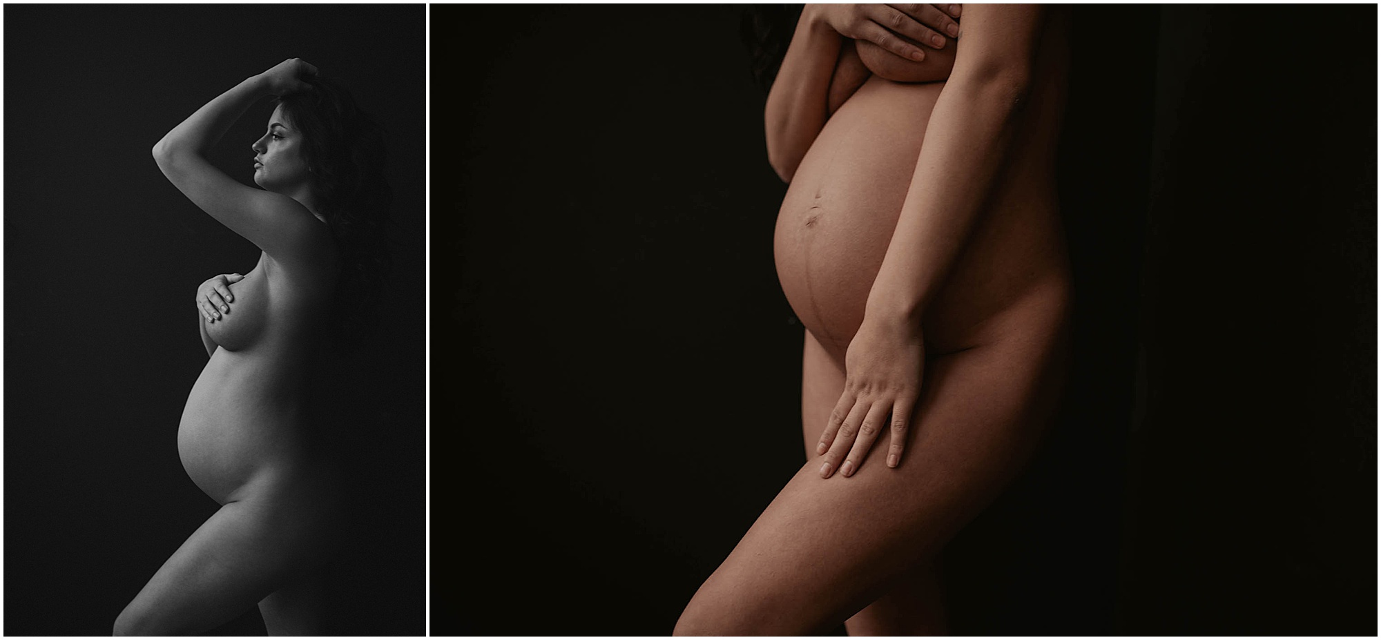 naked pregnant model