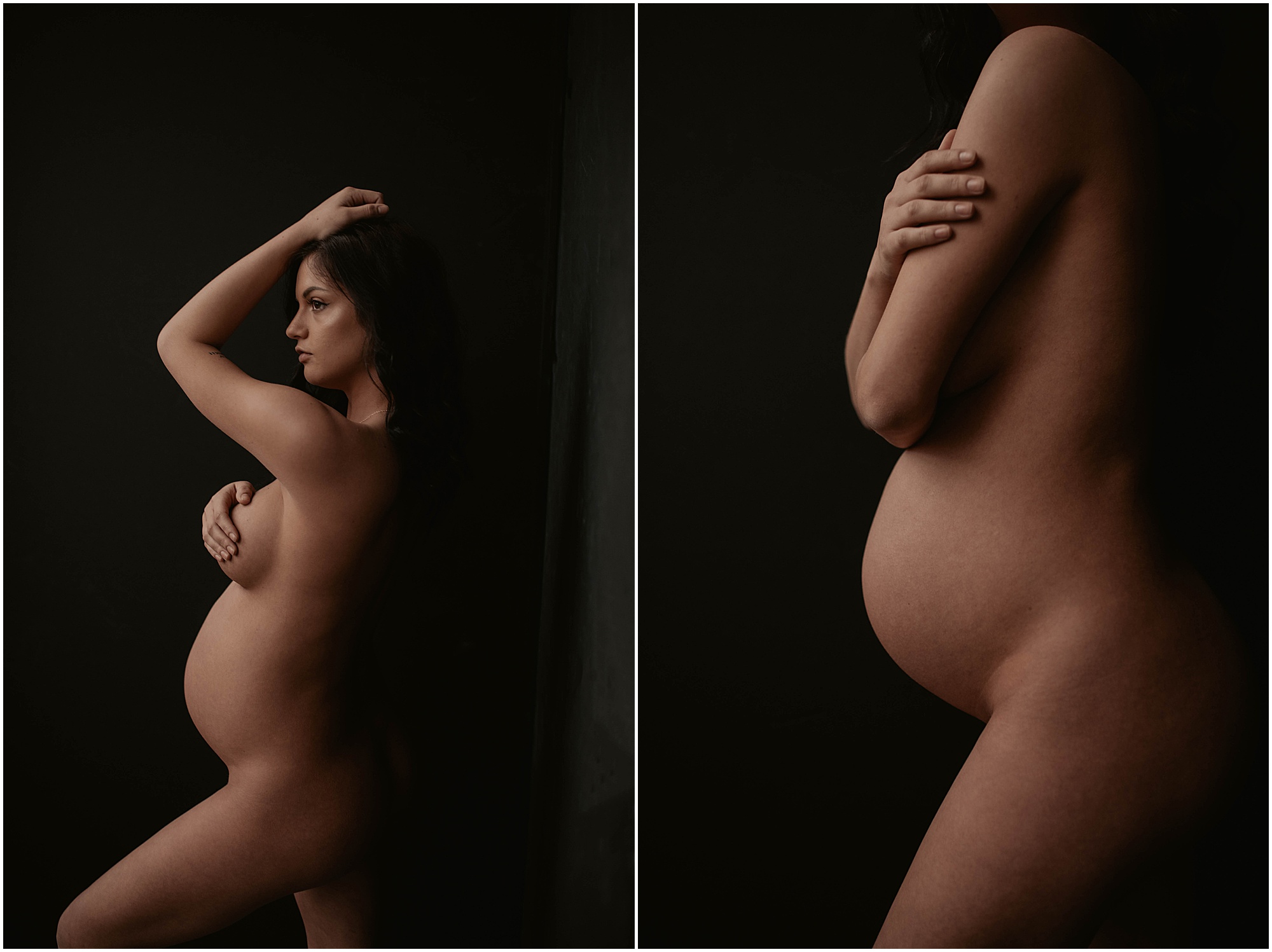 naked maternity boudoir