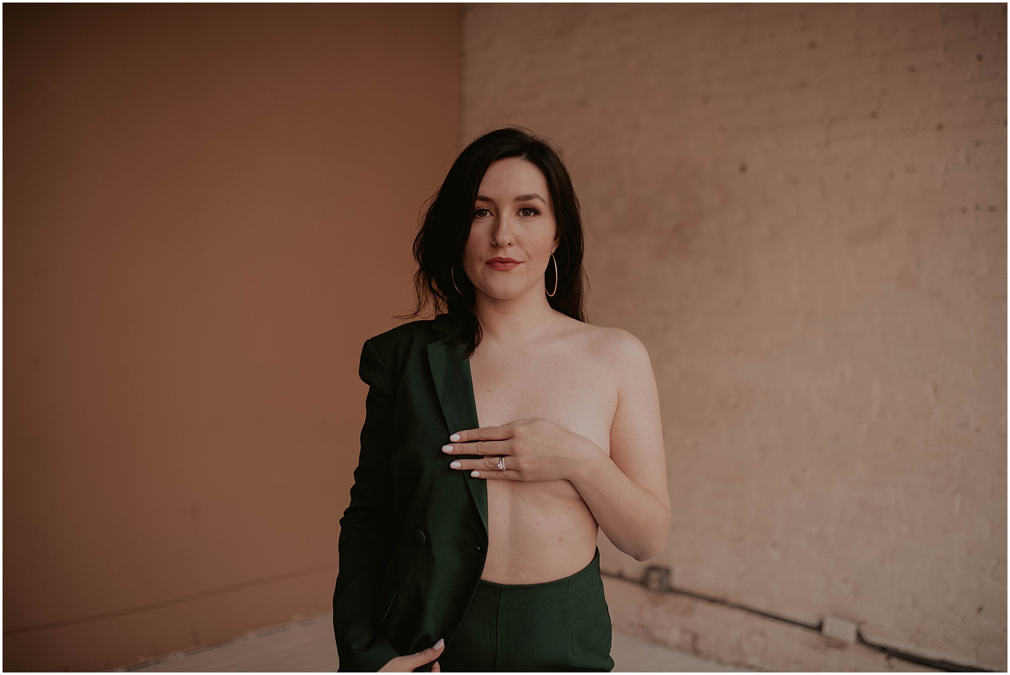 half nude branding photos