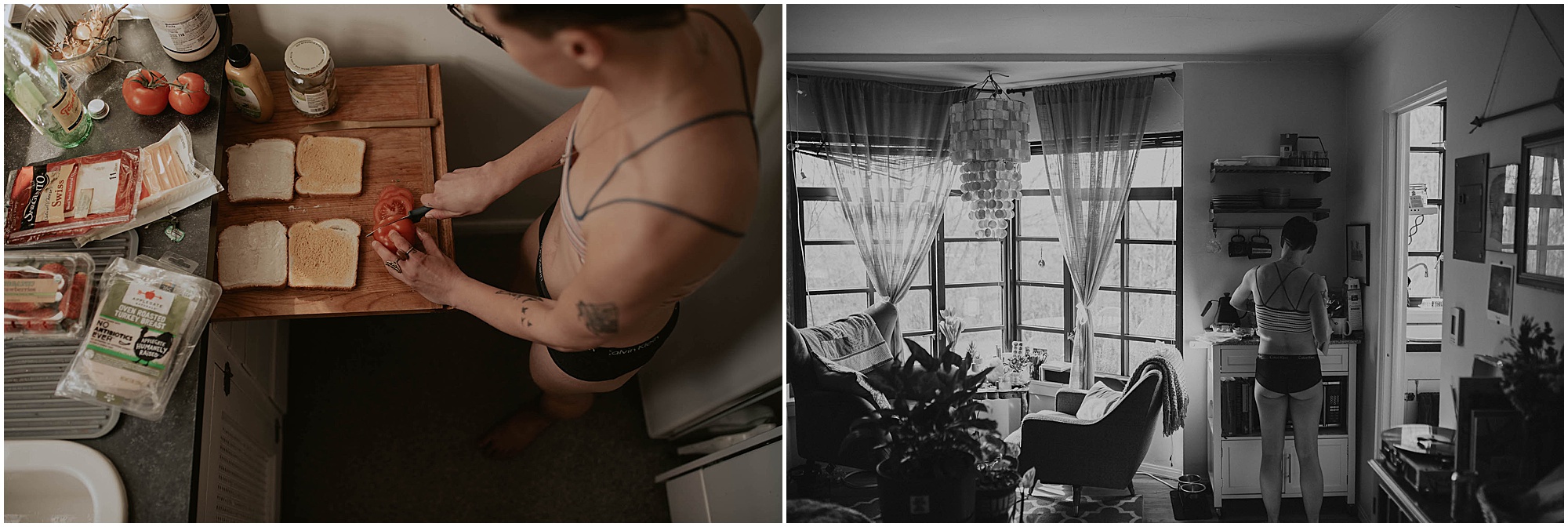 documentary style session, making a sandwhich