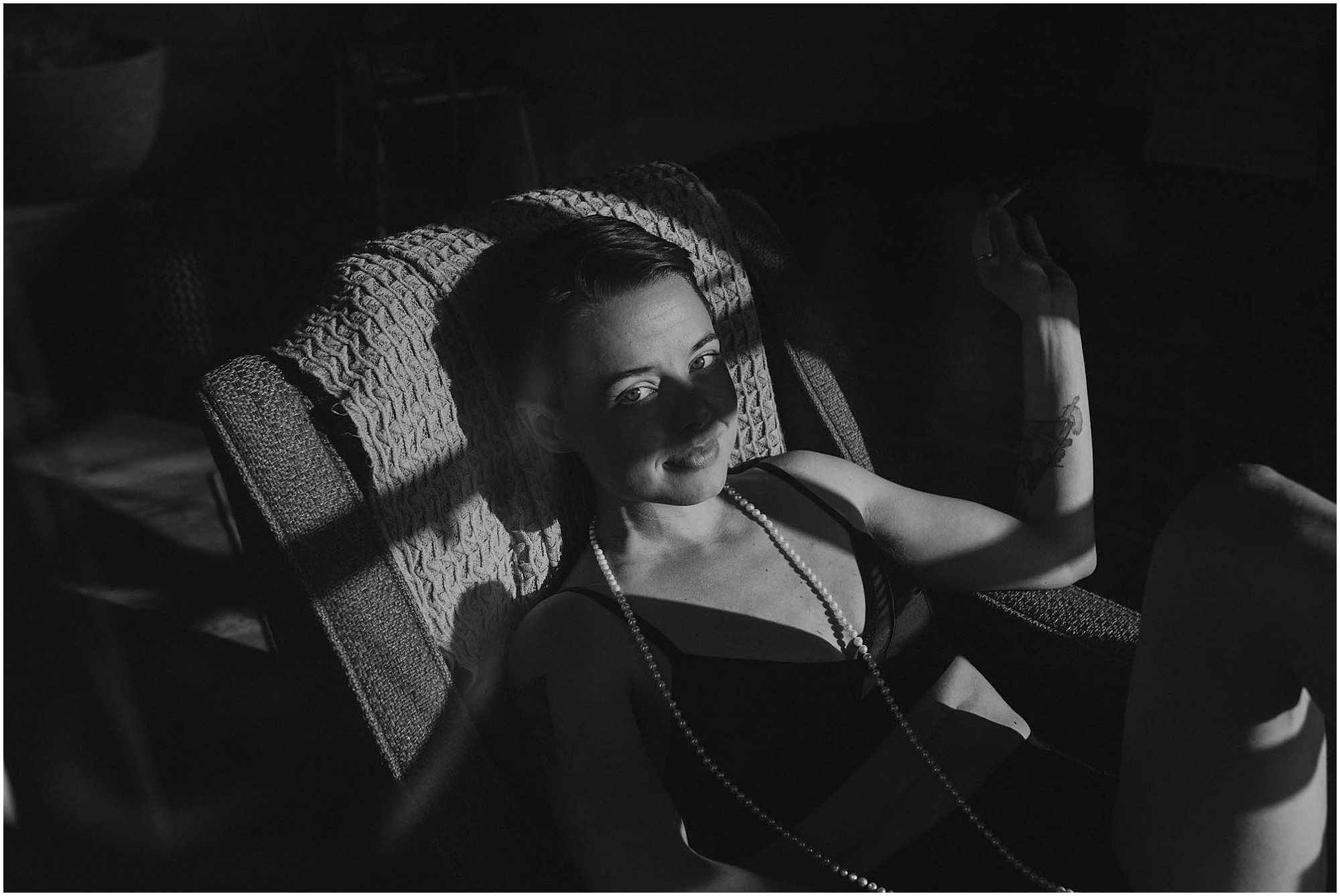 dark shadows, laying on couch