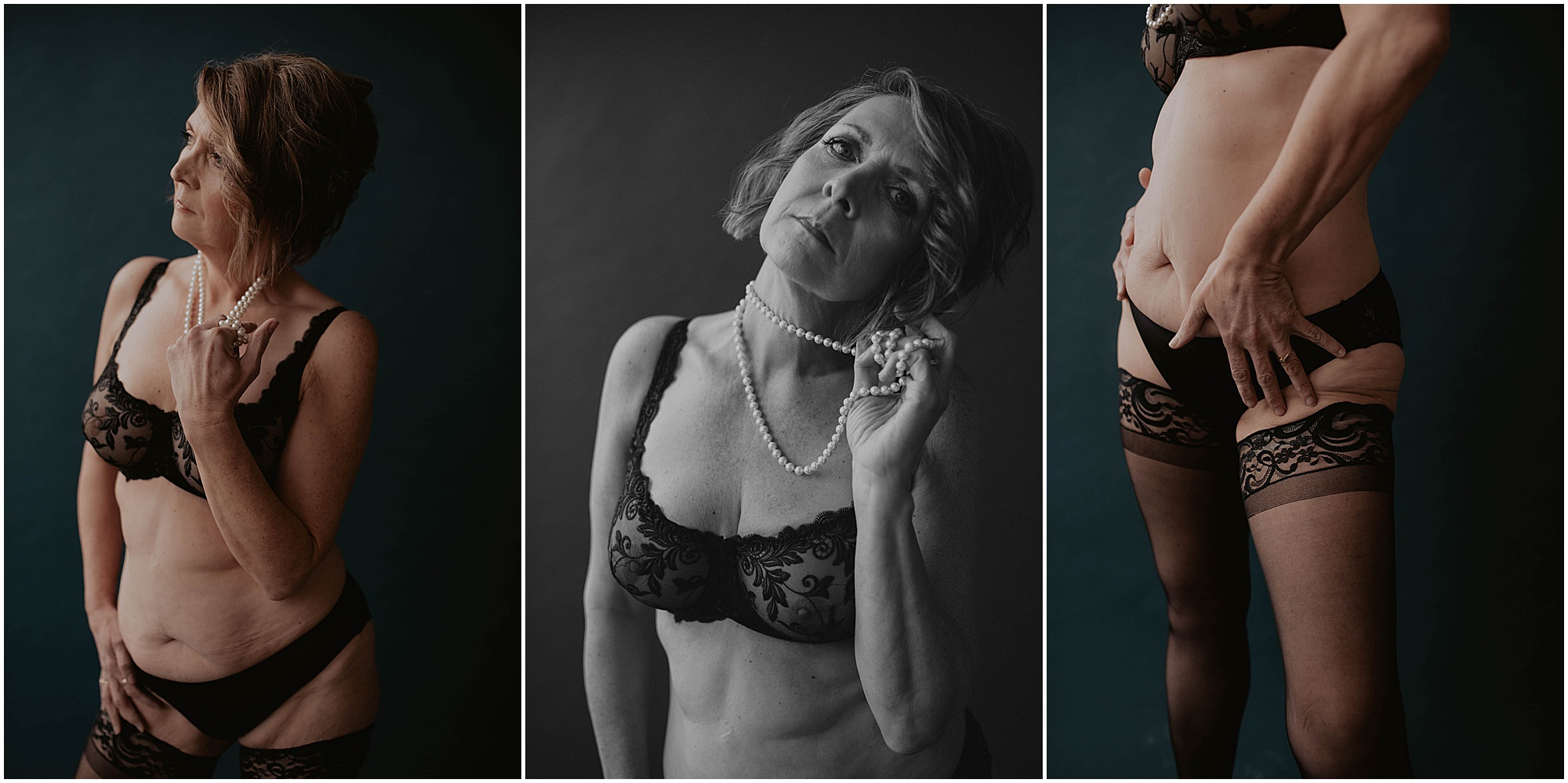 pearls in boudoir photos