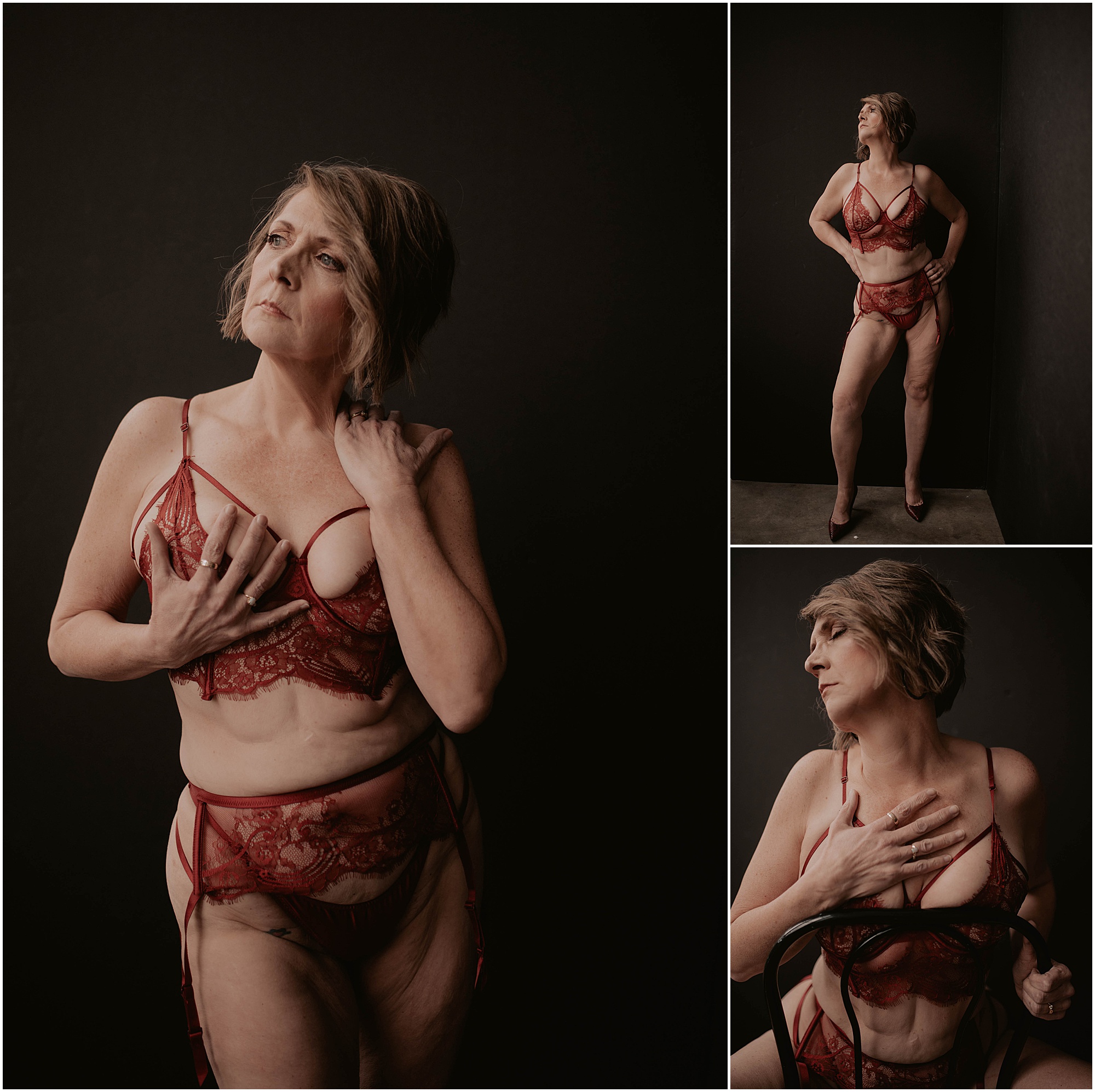 heels and boudoir posing