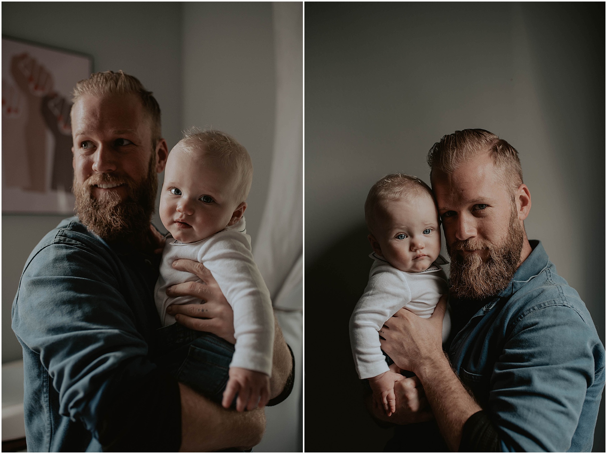 dad and daughter, dad's twin, home session,