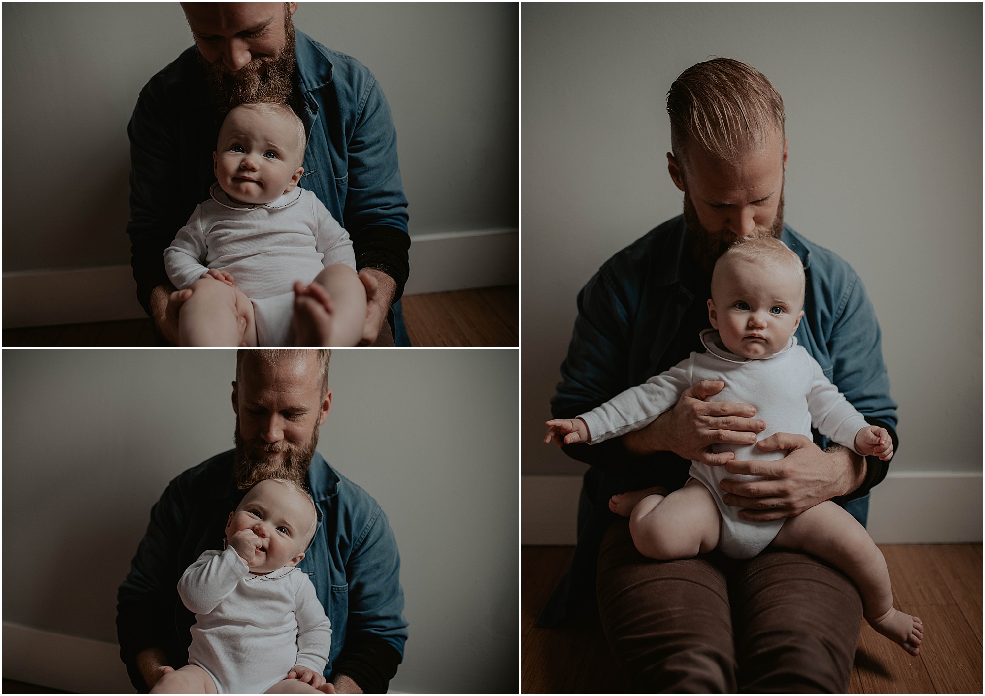 dad and daughter sitting on floor, baby girl, 