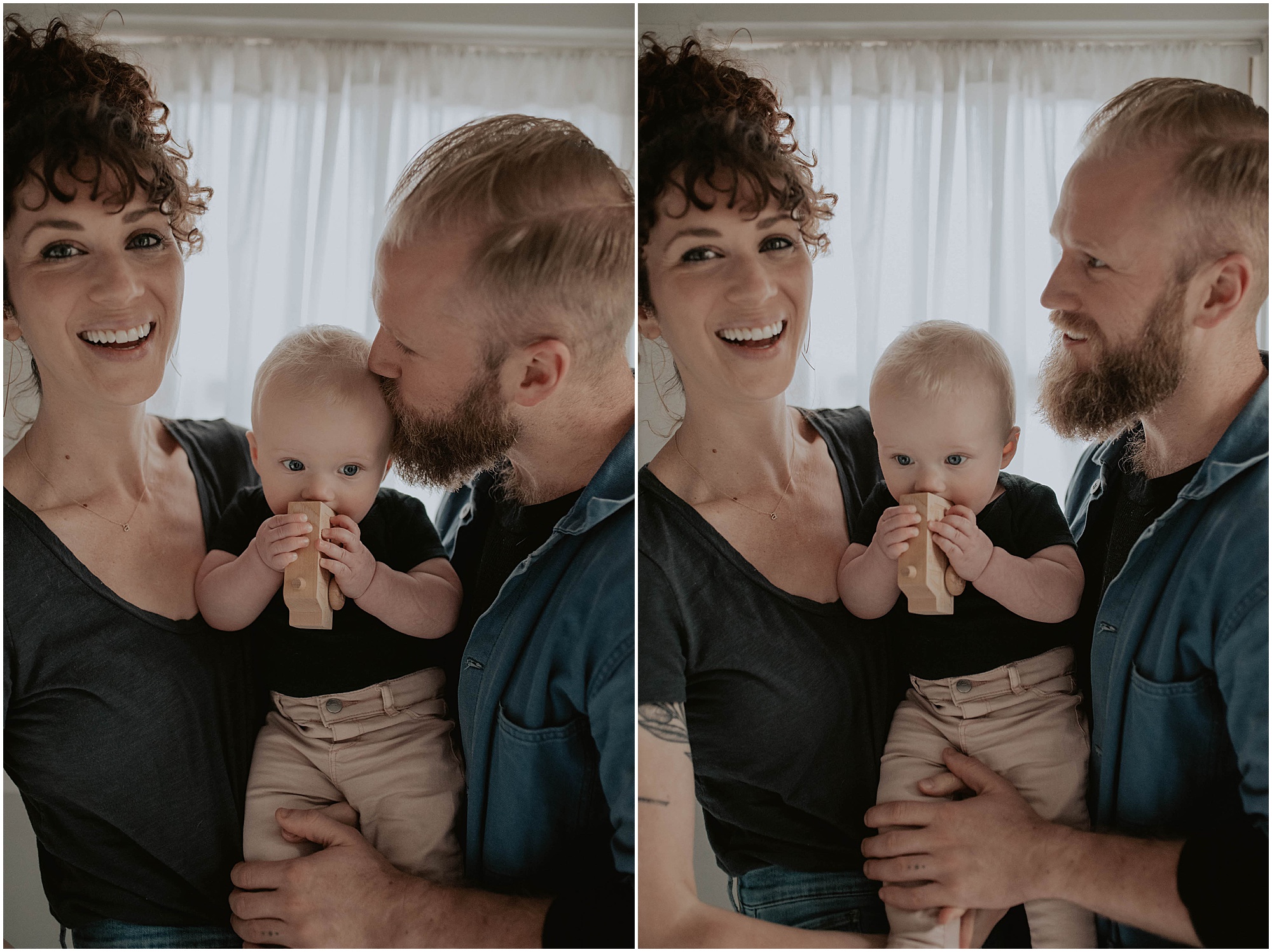 family portrait, baby girl with mom and dad,