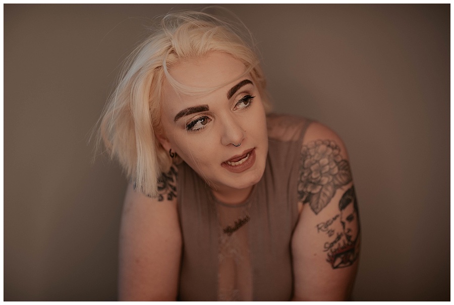 short bleach blonde hair