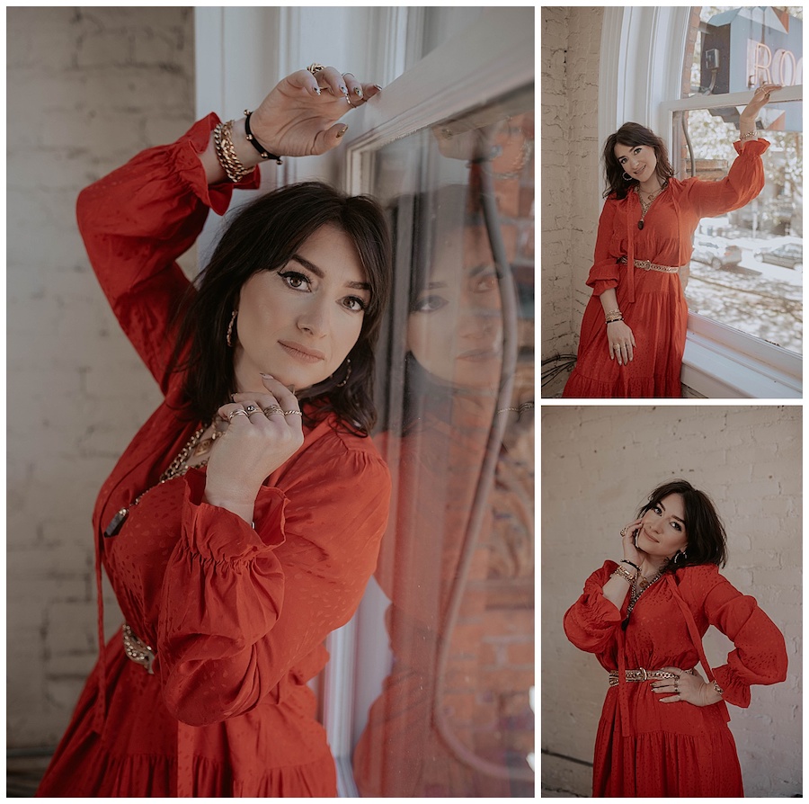 seattle studio in pioneer square, red dress color queen, seattle branding