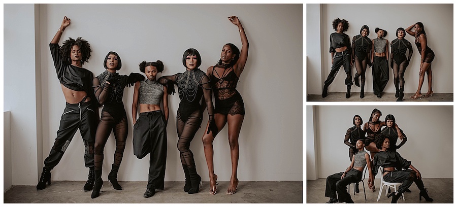 ballroom family members in all black