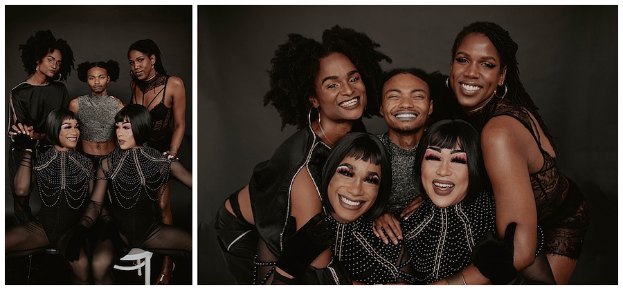 family smiling together group photo