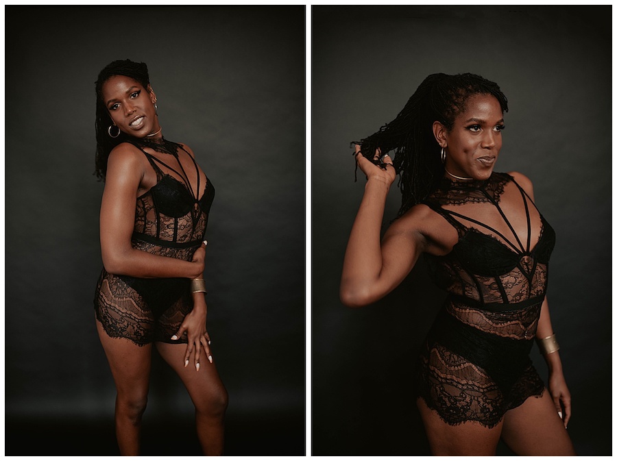 sexy black lace lingerie