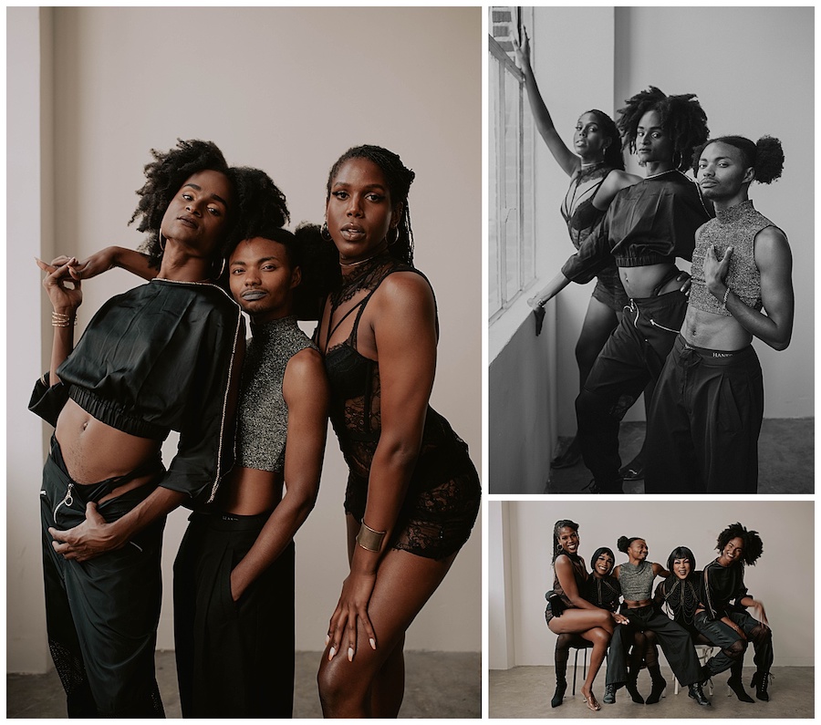 group posing in seattle studio