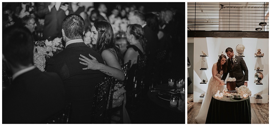 ceremony moments between bride and groom at harry potter inspired wedding