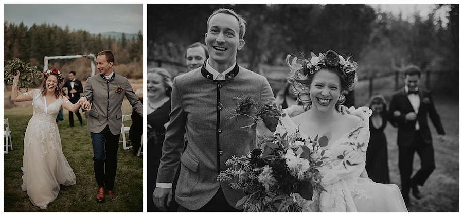 couple walking down the aisle