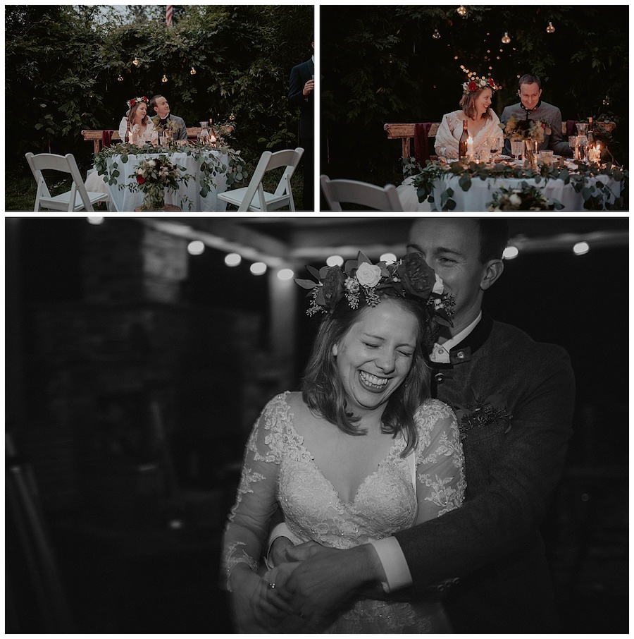 wedding table by candlelight 