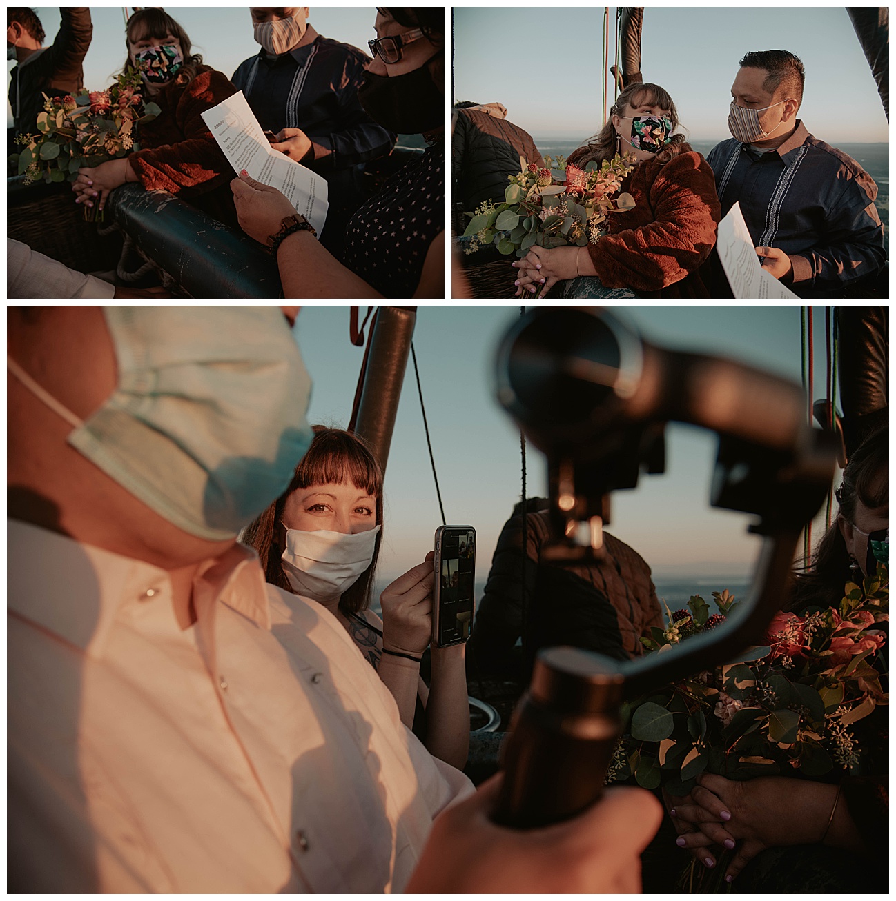 hot air balloon wedding, ceremony wedding vows